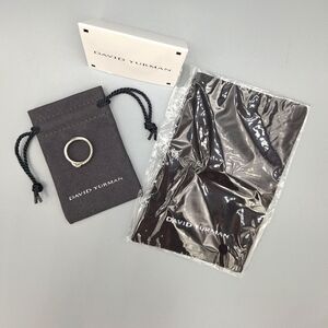 David Yurman Petite X Crossover Ring Sterling Silver Diamonds Size 8